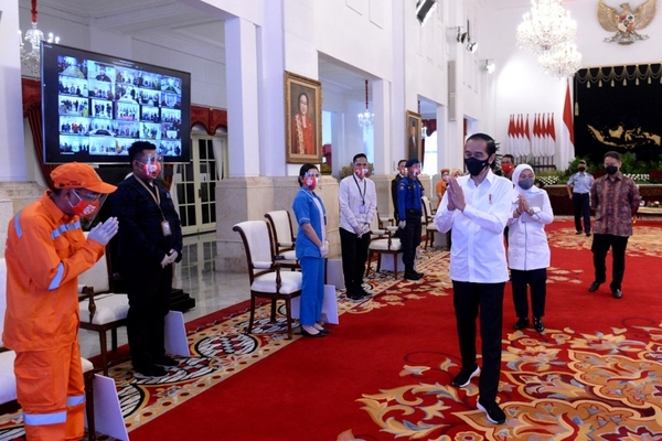 Presiden Joko Widodo Luncurkan Bantuan Subsidi Gaji