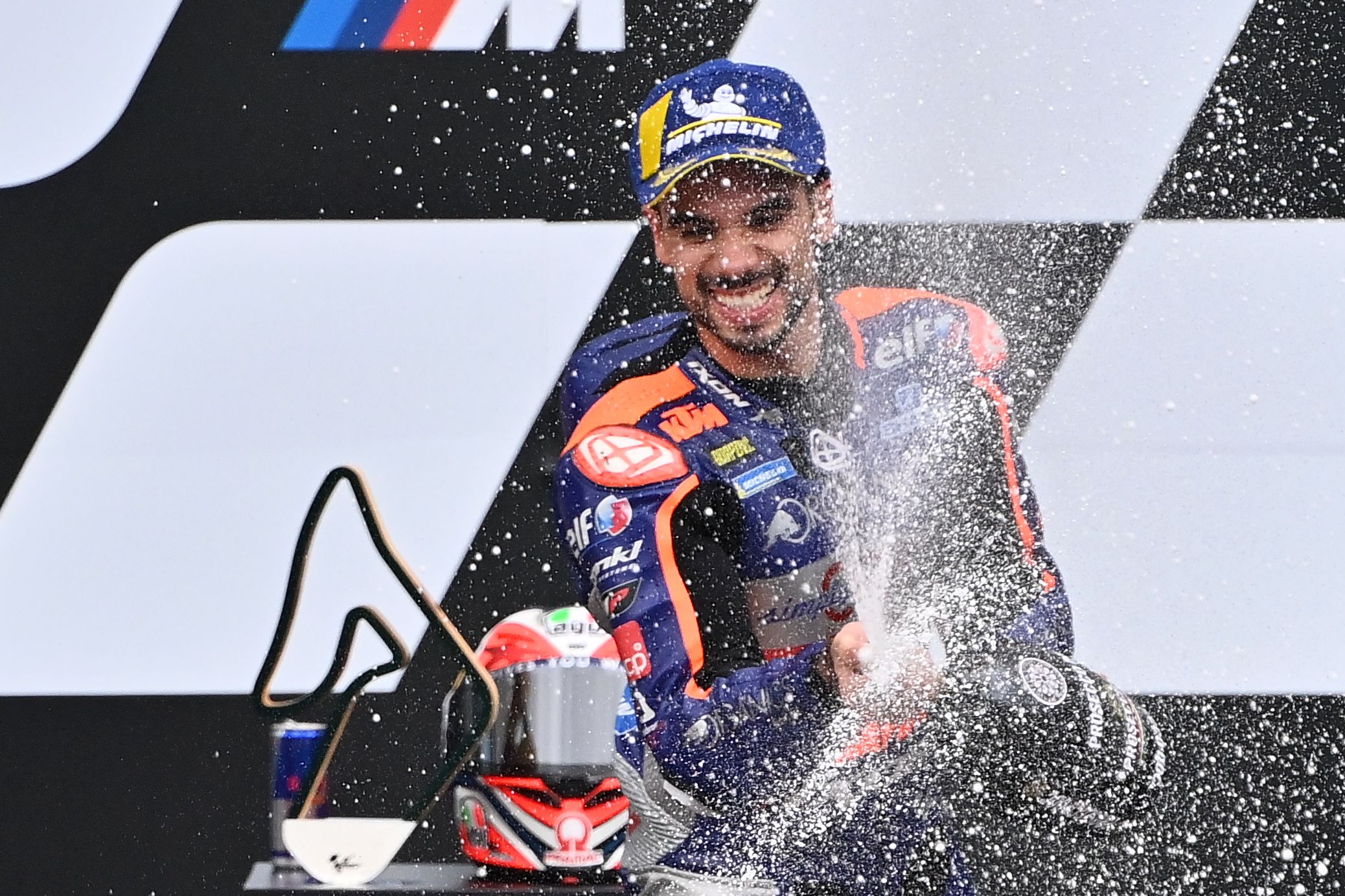Pembalap tim KTM Tech 3 Miguel Oliveira juara di GP Styria, Austria, Minggu (23/8).  