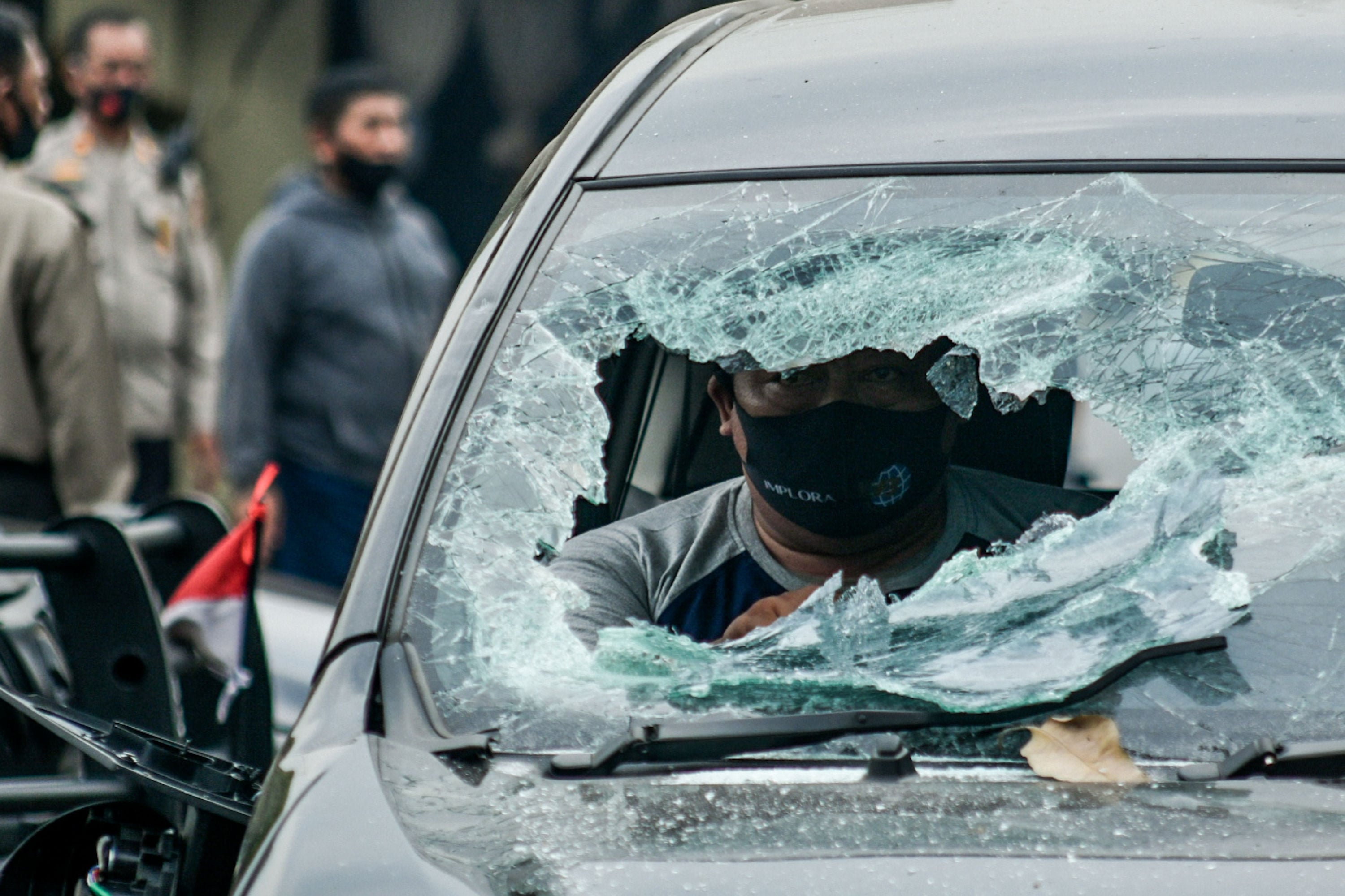 Suasana olah TKP di Polsek Ciracas, Jakarta Timur, Sabtu (29/8/2020).