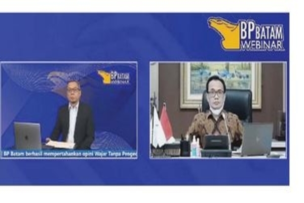 Sekretaris Kementerian Koordinator Bidang Perekonomian Susiwijono Moegiarso dan Direktur Pemberitaan Media Indonesia Usman Kansong
