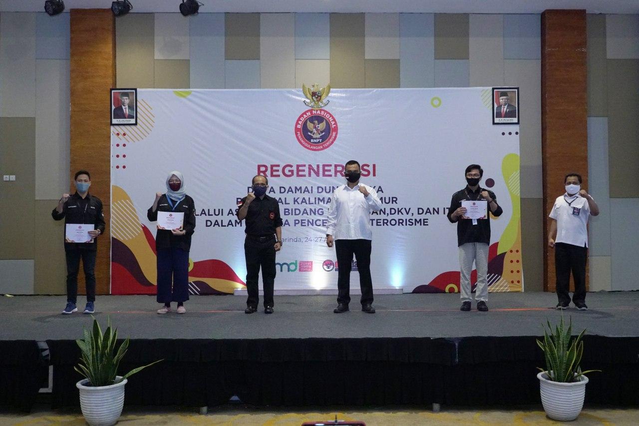 Deputi 1 Bidang Pencegahan, Perlindungan, dan Deradikalisasi BNPT Mayjen TNI Hendri Paruhuman Lubis di Samarinda, Kaltim, Kamis (28/8).