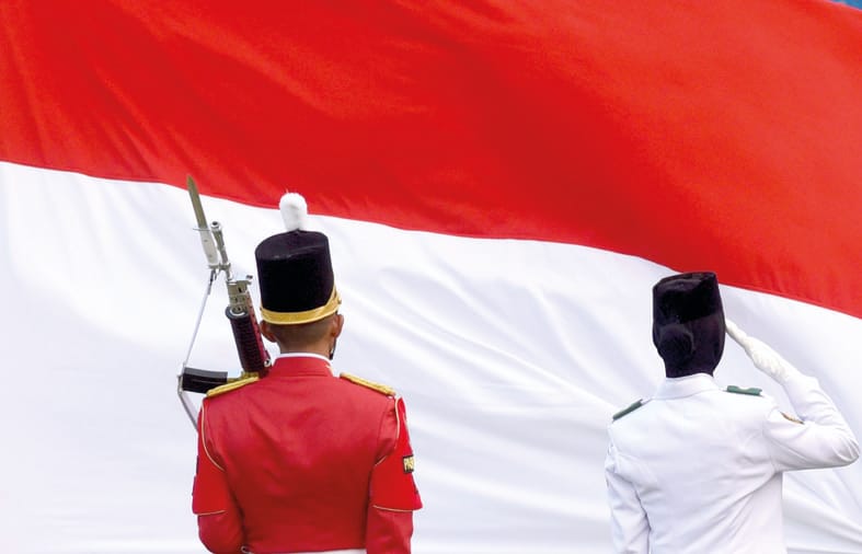 Upacara Peringatan HUT ke-75 Kemerdekaan RI di Istana, Negara. 