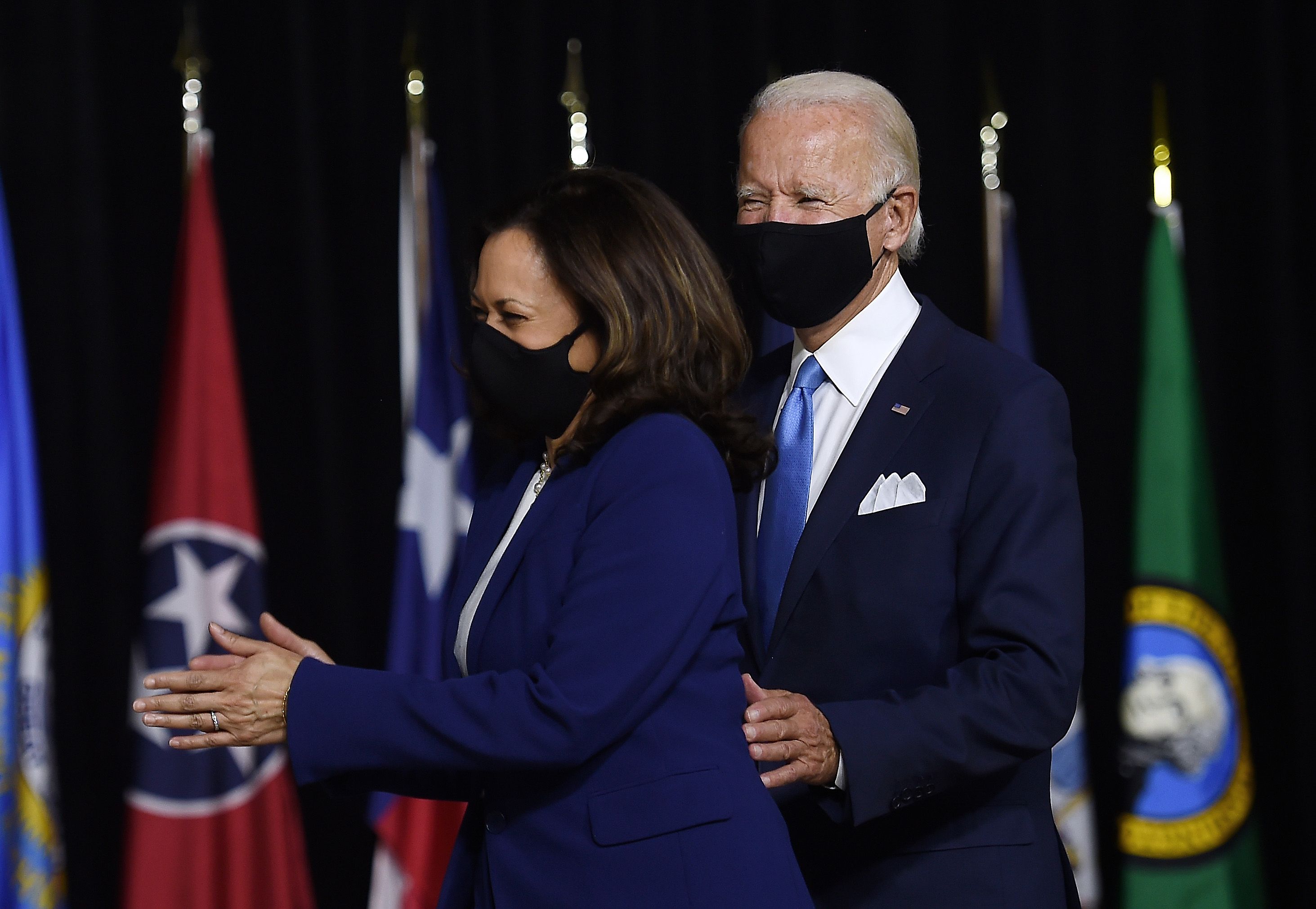 Calon presiden Demokrat Joe Biden dan wakilnya Kamala Harris