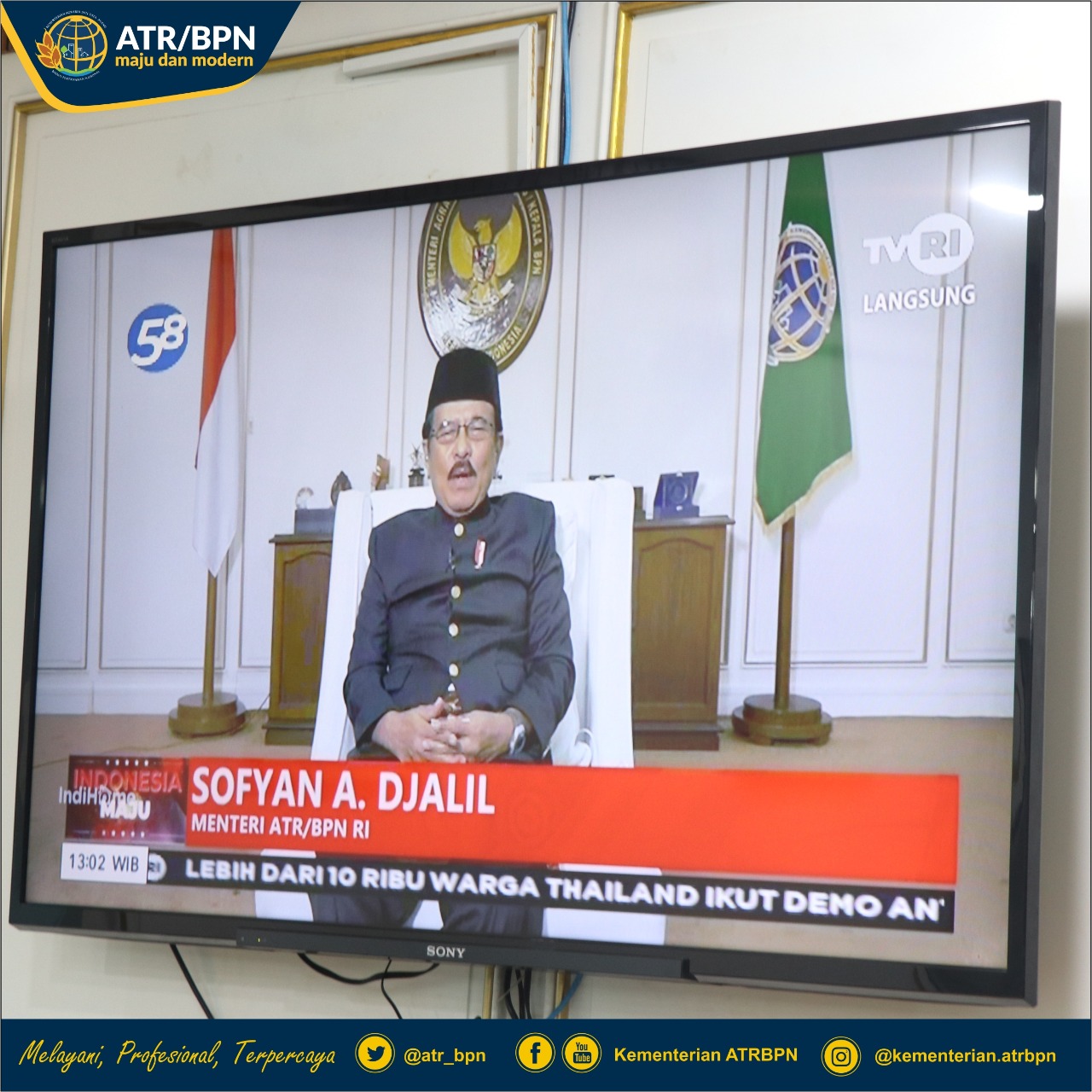 Menteri ATR/Kepala BPN Sofyan Djalil.