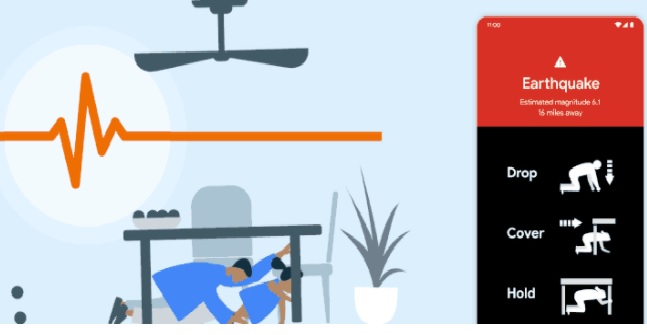 Google meluncurkan teknologi ponsel android yang mampu mendeteksi gempa.