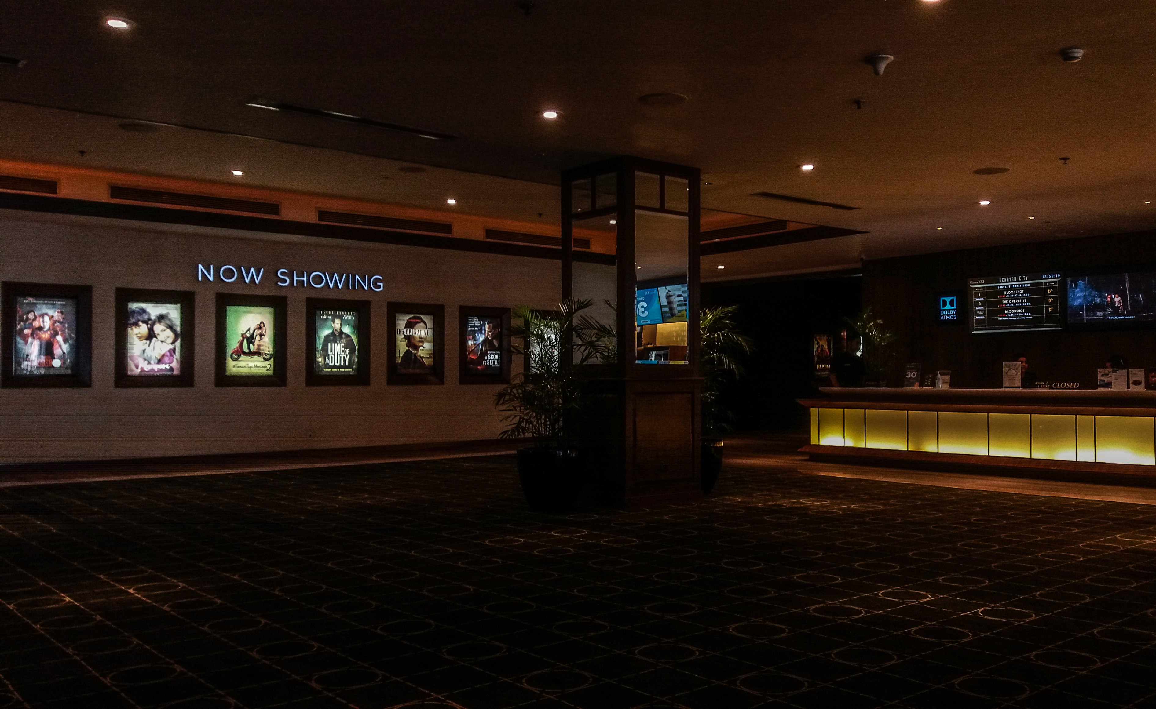 Suasana sepi di Bioskop XXI, Senayan City, Jakarta, Sabtu (21/3/2020).