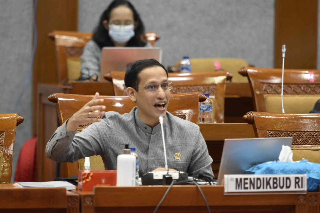 Menteri Pendidikan dan Kebudayaan (Mendikbud) Nadiem Anwar Makarim. 