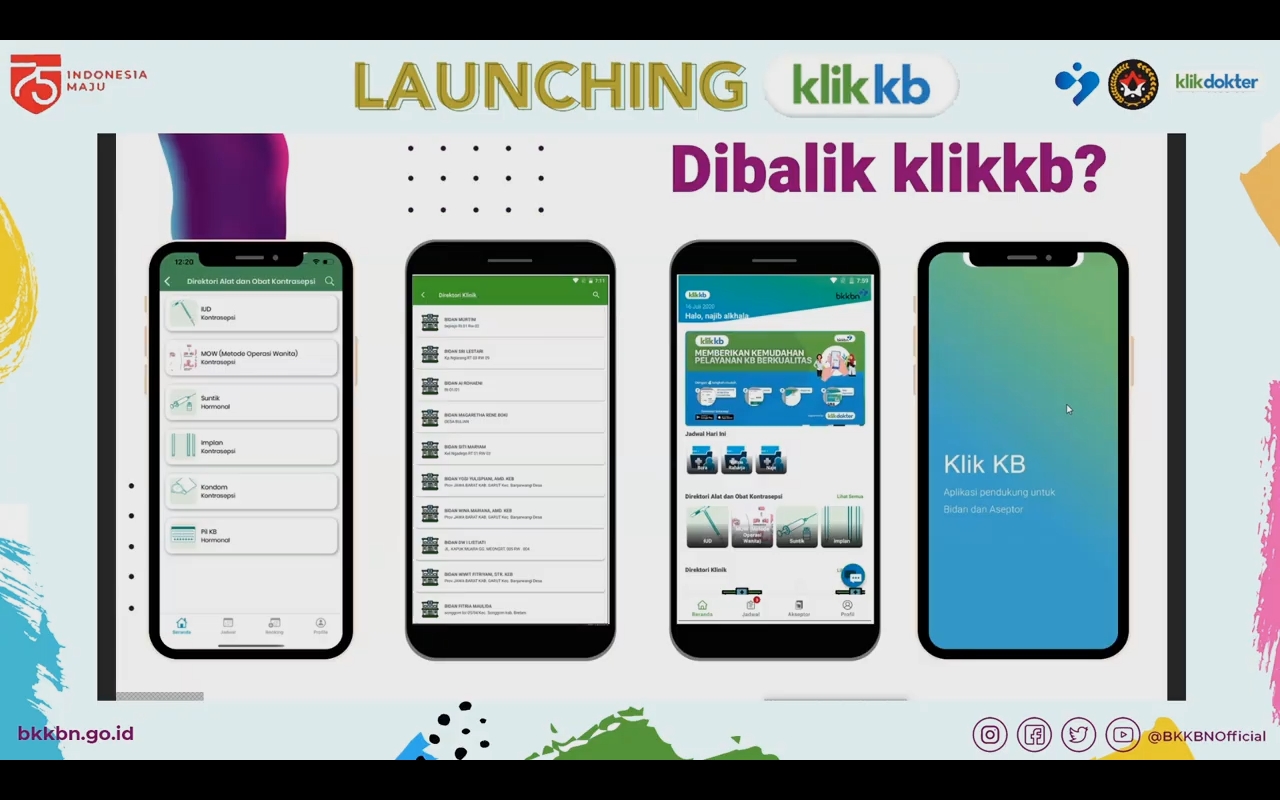 Peluncuran aplikasi Klik KB