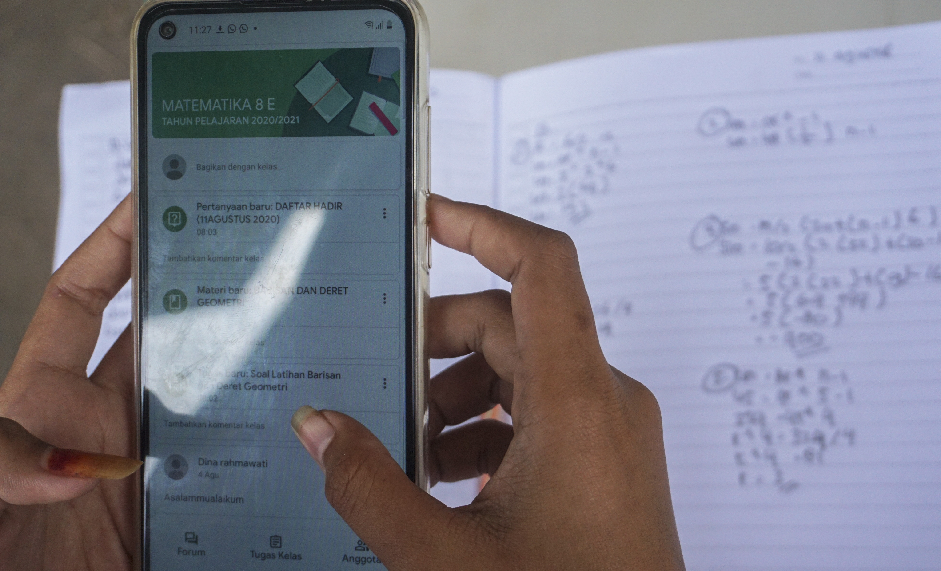 Ilustrasi belajar daring