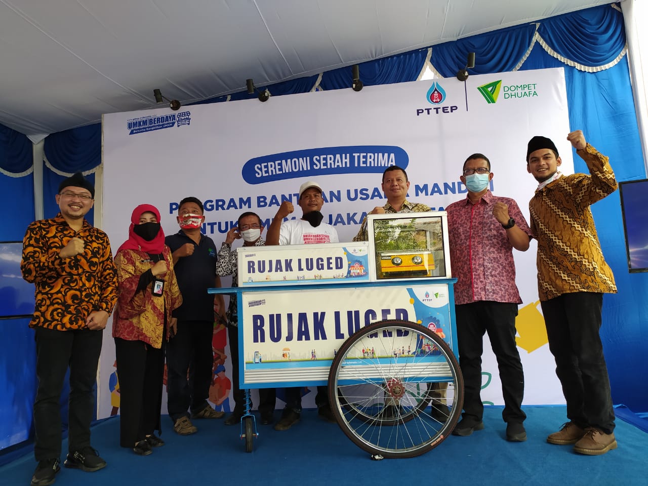 Penyerahan bantuan untuk 60 pelaku UMKM di wilayah Jakarta Utara.  