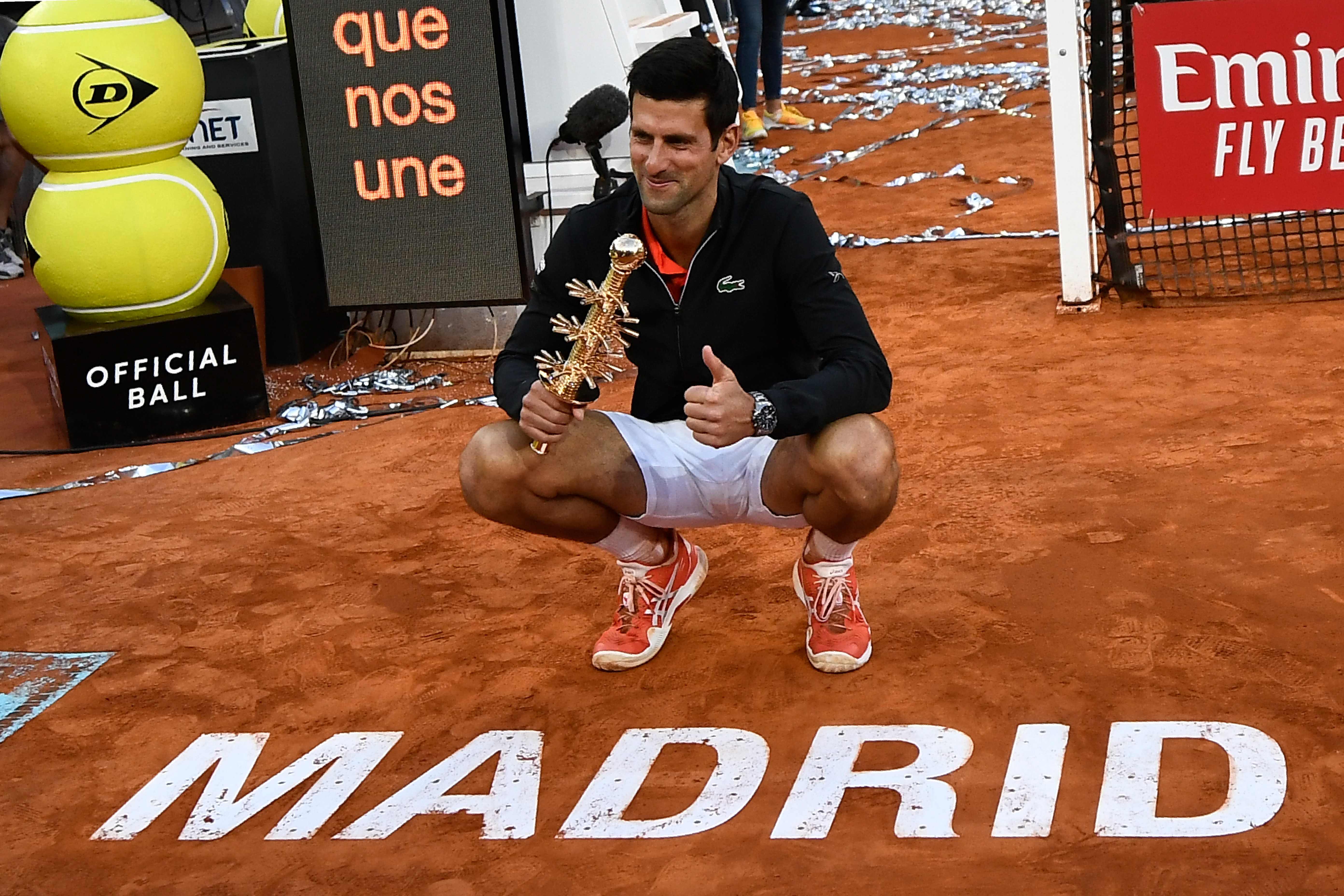 Novak Djokovic kala menjadi juara Madrid Terbuka 2019.