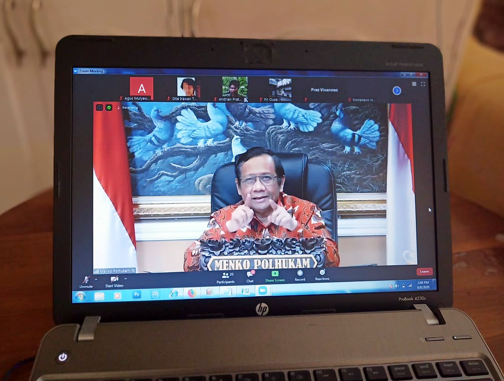 Menteri Koordinator Bidang Politik, Hukum, dan Keamanan Mahfud MD