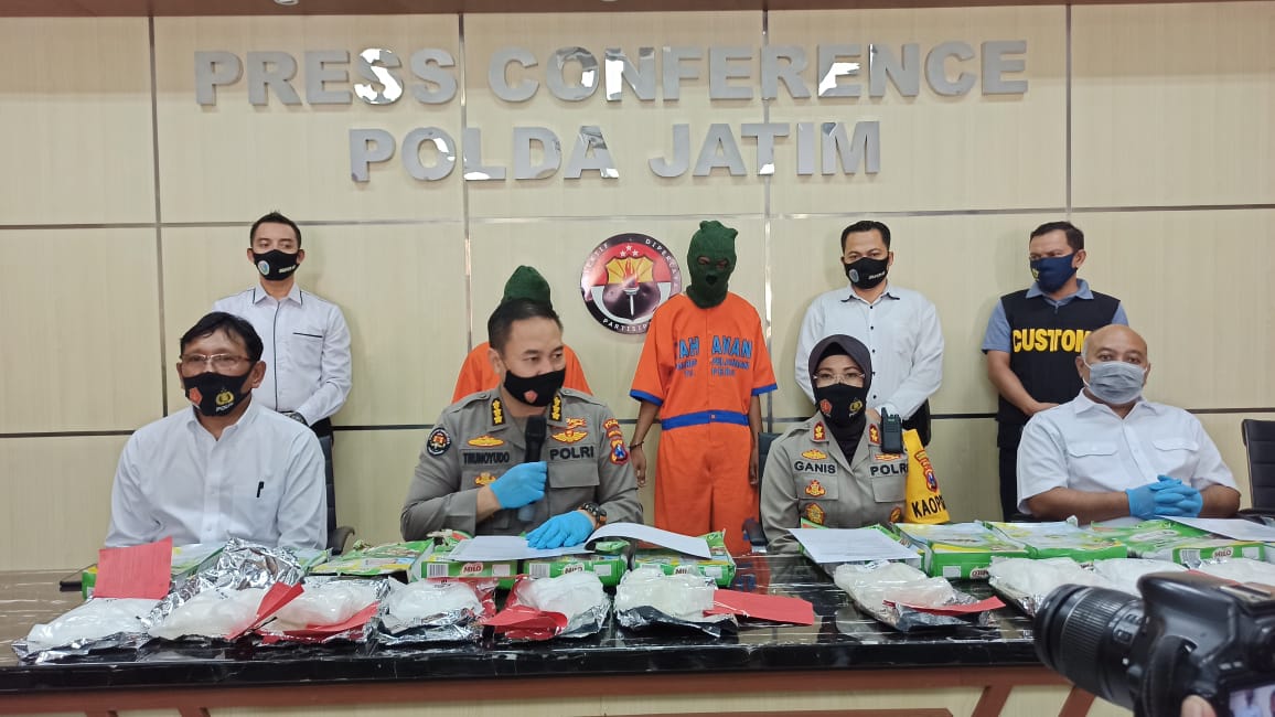 Pengungkapan penyelundupan sabu dari Malaysia ke Madura