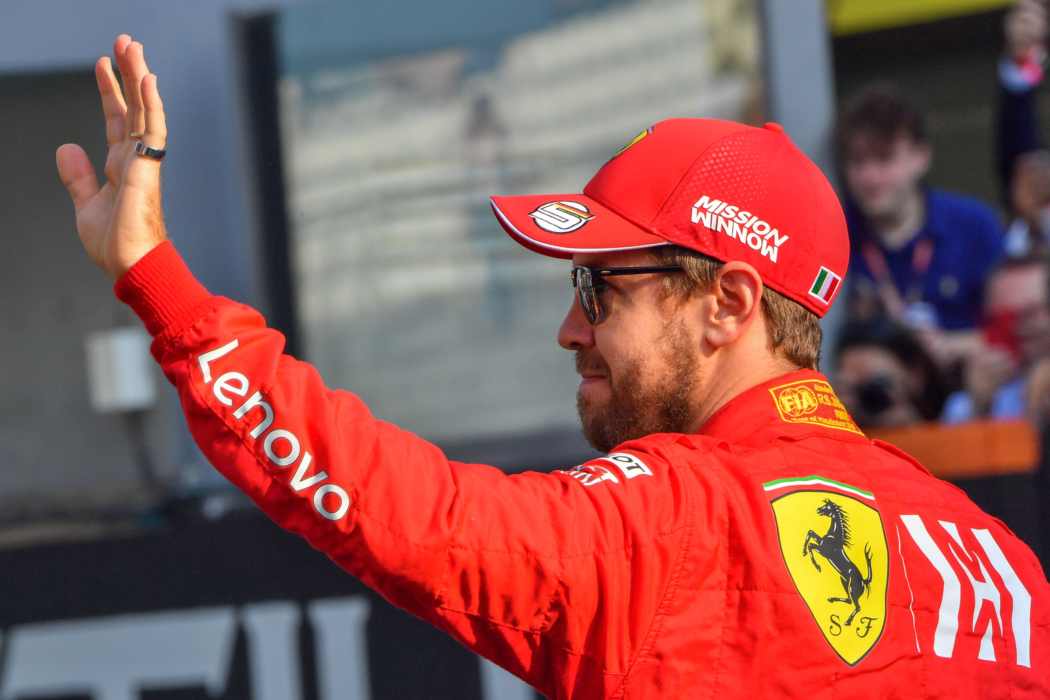 Pembalap Ferrari Sebastian Vettel