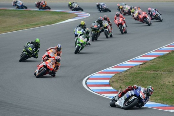 Ilustrasi -- Momen saat balapan MotoGP di Sirkuit Brno 