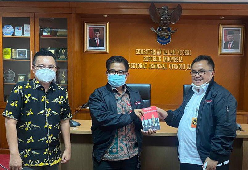Pengurus Pilkada Watch saat melakukan audiensi dengan Direktur Jenderal Otonomi Daerah Kementerian Dalam Negeri.