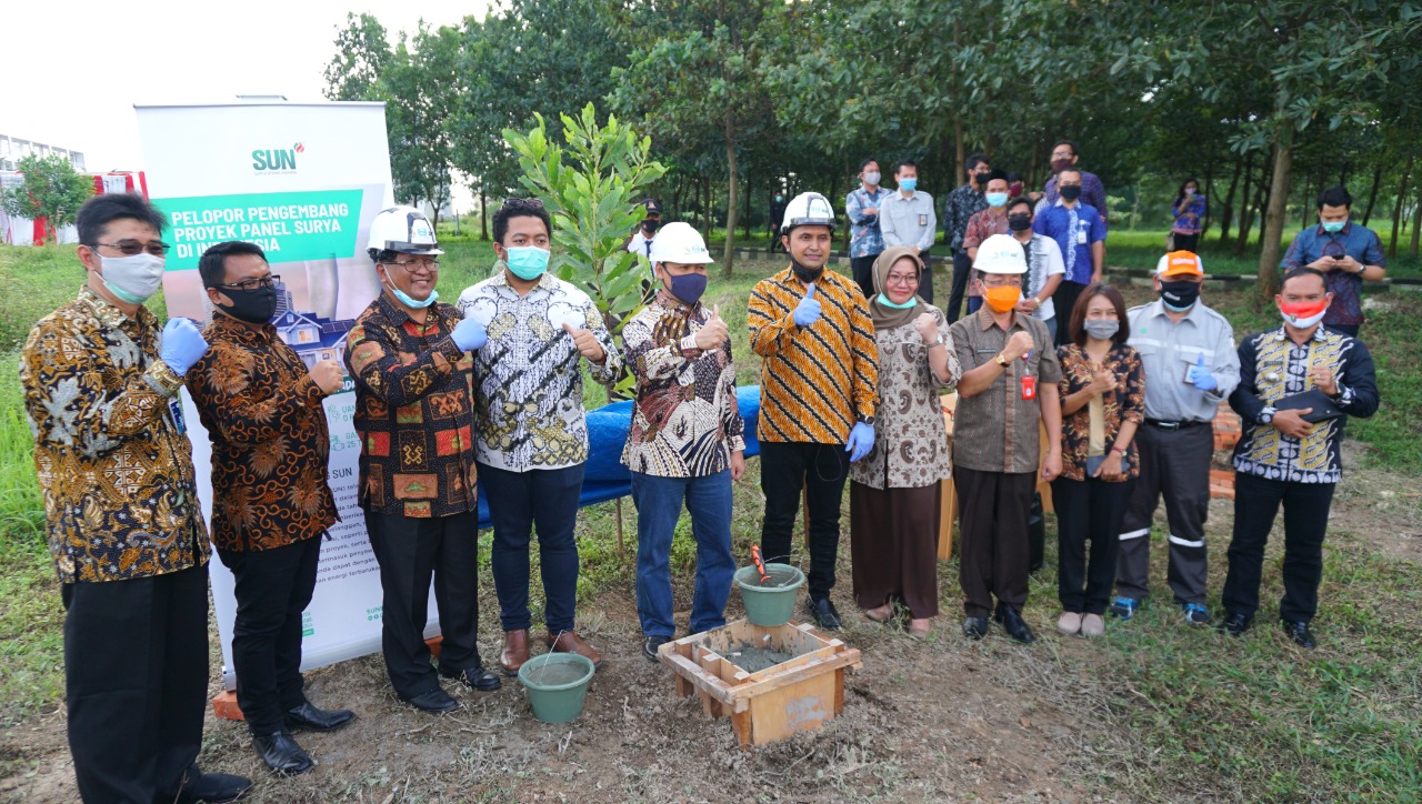 Peresmian groundbreaking pembangunan PLTS di Lahan Kampus Institut Teknologi Sumatera (Itera), Lampung.