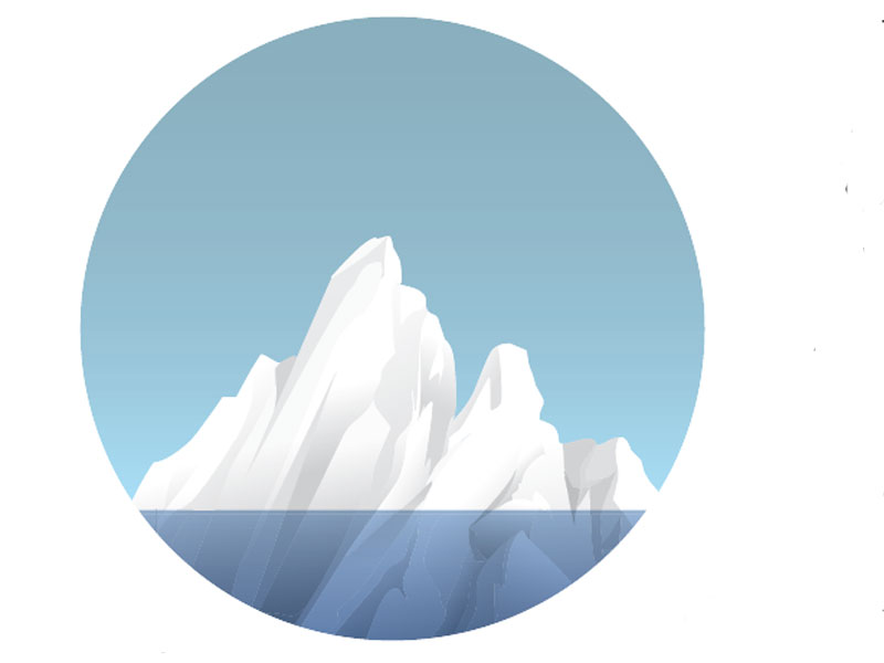 Ilustrasi Gletser mencair