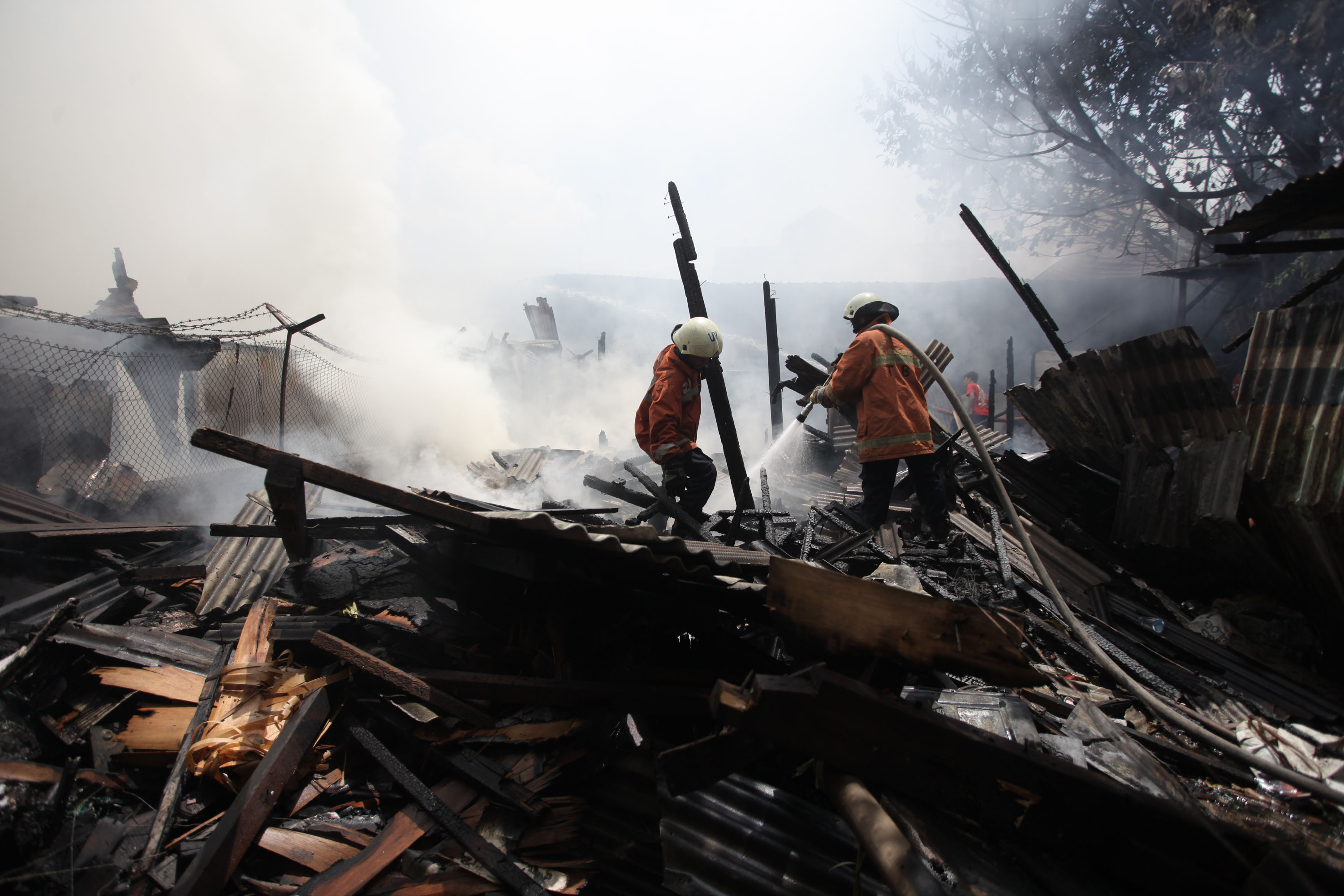 Ilustrasi pemadaman di kawasan kebakaran