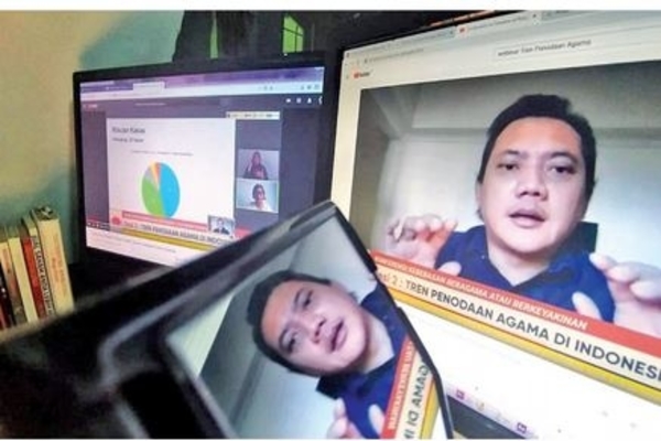 Anggota Komisi III DPR, Taufik Basari, menjadi salah satu pembicara dalam webinar Tren Penodaan Agama di Indonesia, kemarin.