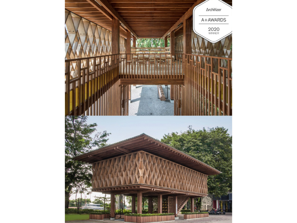Perpustakaan warga Microlibrary Warak Kayu yang berlokasi di Semarang meraih penghargaan dari Architizer A+ Award 2020. 