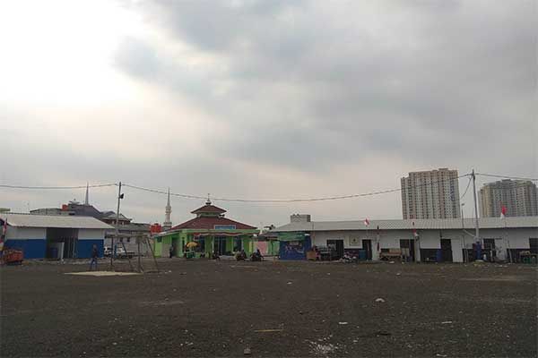 Kondisi Kampung Akuarium di Penjaringan, Jakarta Utara yang mulai ditata kembali.