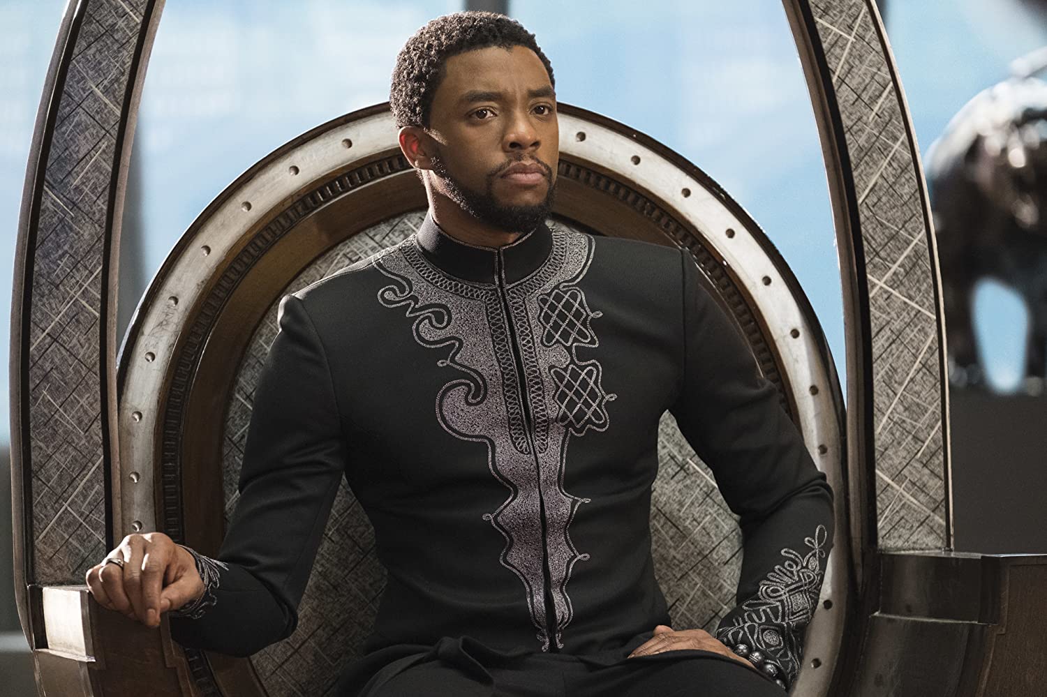 Aktor Chadwick Boseman dalam film Black Panther (2018). 