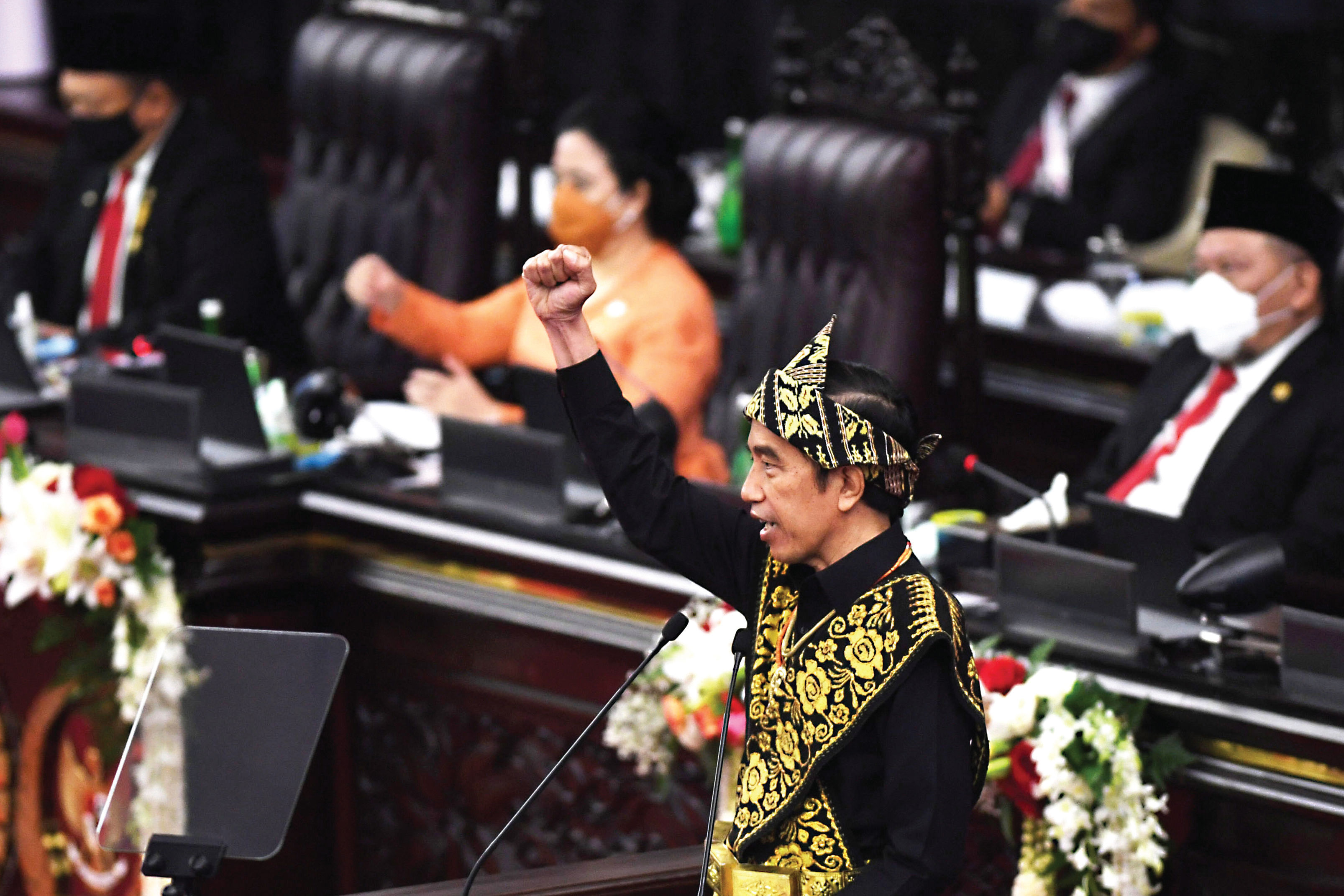 PIDATO KENEGARAAN: Presiden Joko Widodo menyampaikan pidato dalam rangka penyampaian laporan kinerja lembaga-lembaga negara  