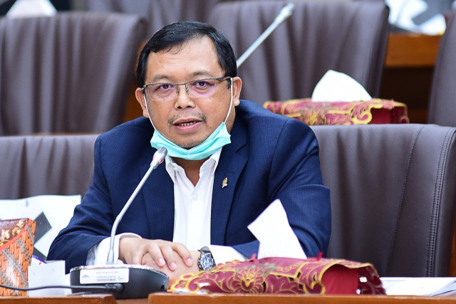  Anggota Komisi VI DPR RI Herman Khaeron di Gedung Nusantara I, Senayan, Jakarta, Kamis (27/8/2020).
