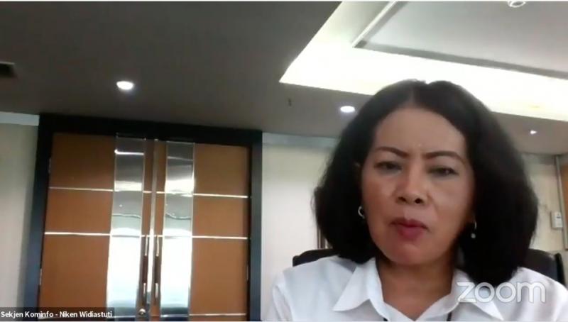 Sekjen Kemenkominfo Rosarita Niken Widiastuti.