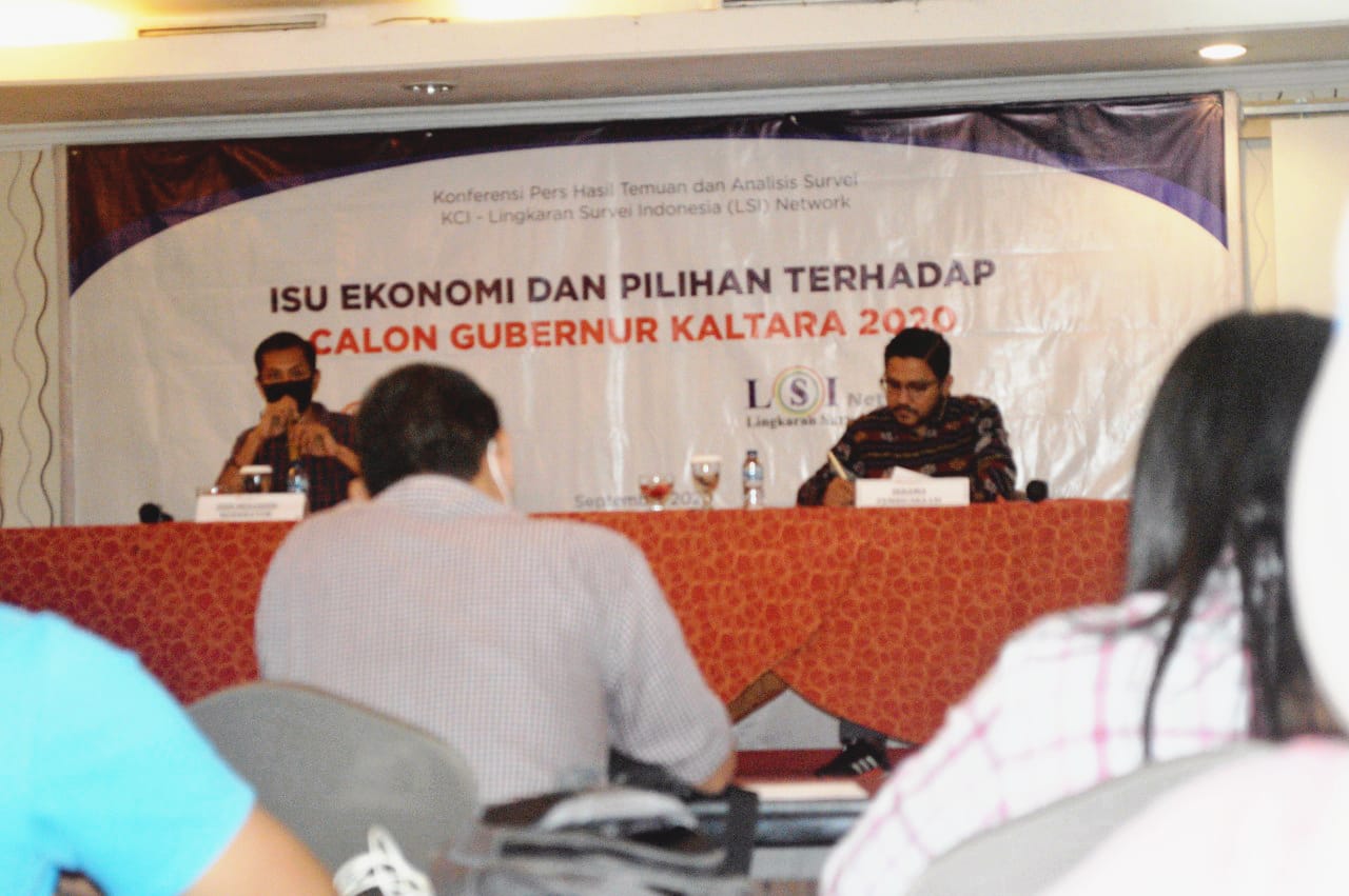 Hasil survei menunjukkan paslon petahana di pilkda Kaltara memilili elektabilitas tertinggi diantara dua paslon lainnya.