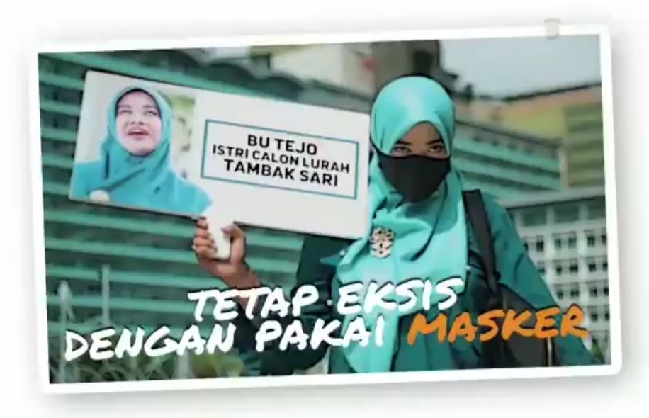 Sosok Bu Tejo di film Tilik tampil di video kampanye penggunaan masker dari Polda Metro Jaya.