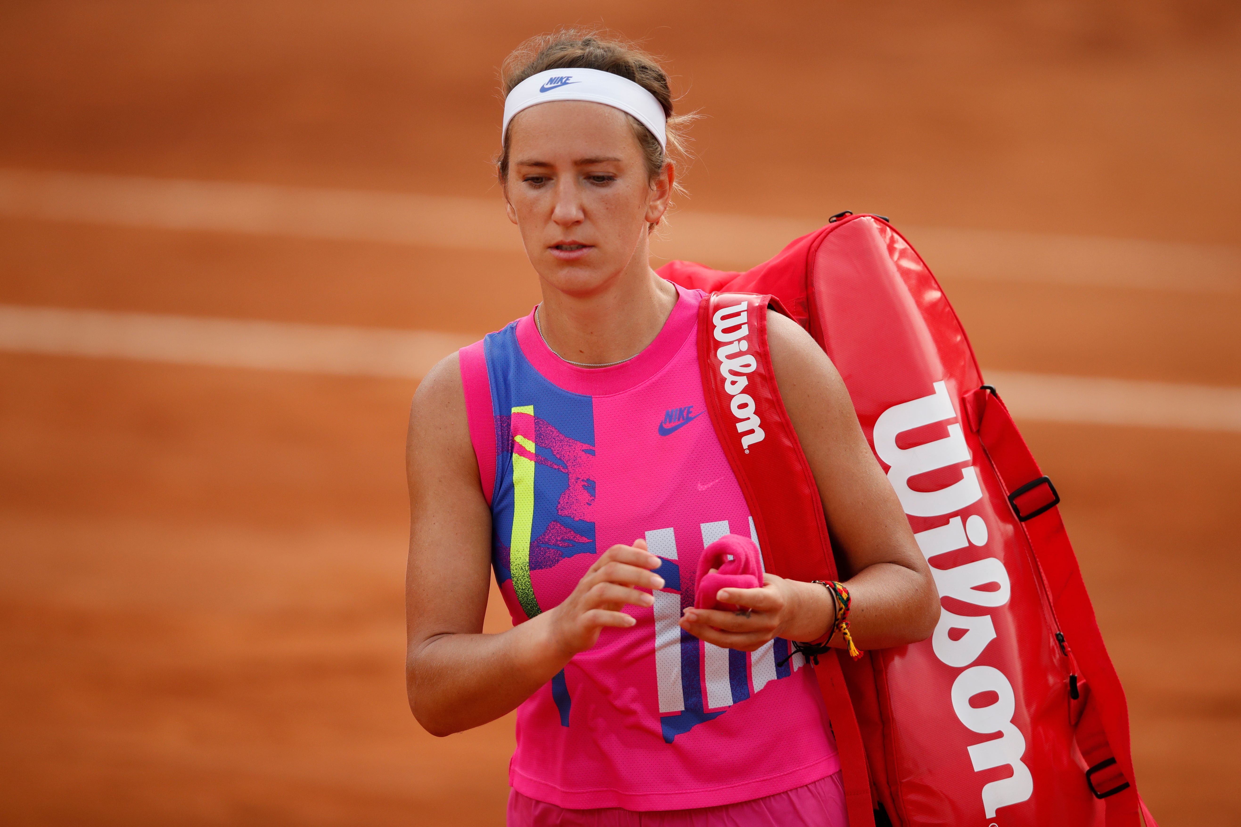 Petenis Belarusia Victoria Azarenka tersingkir di babak kedua Prancis Terbuka 2020.
