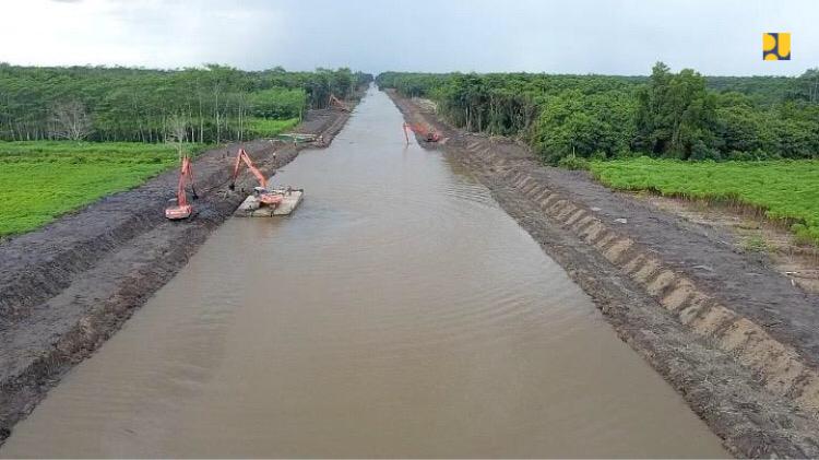 Pembangunan food estate di Kalimantan Tengah.