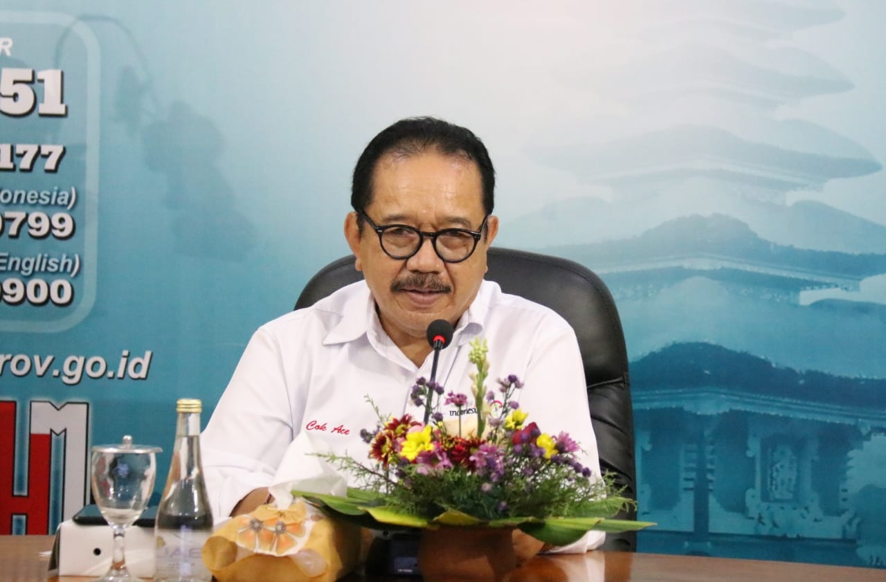 WAKIL Gubernur Bali Tjokorda Oka Artha Ardana Sukawati (Cok Ace) saat menyampaikan konsep Tri Hita Karana.