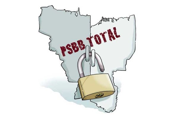 Ilustrasi PSBB total