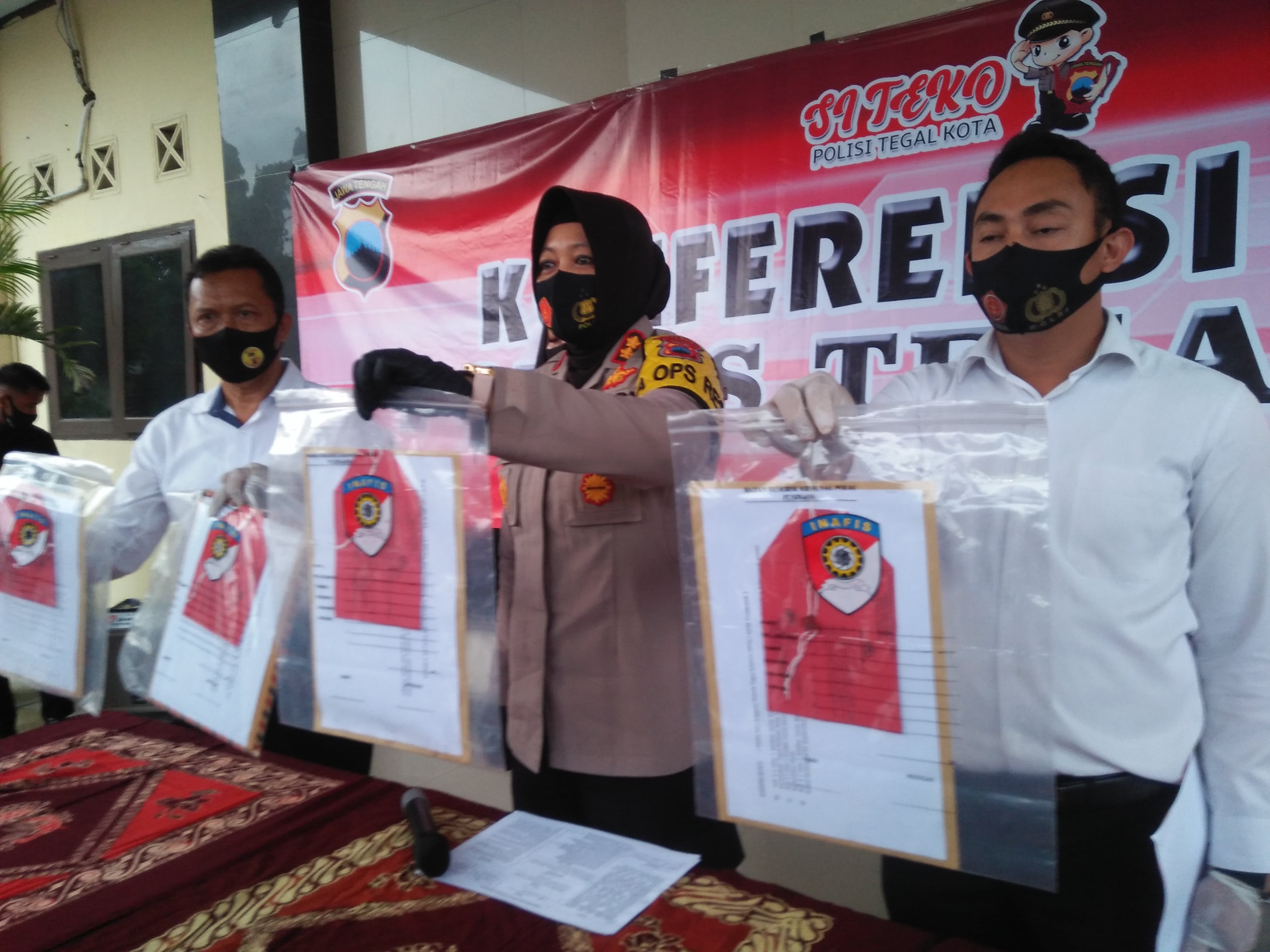 Polresta Tegal melakukan ekspose kasus dangdutan Wakil Ketua DPRD