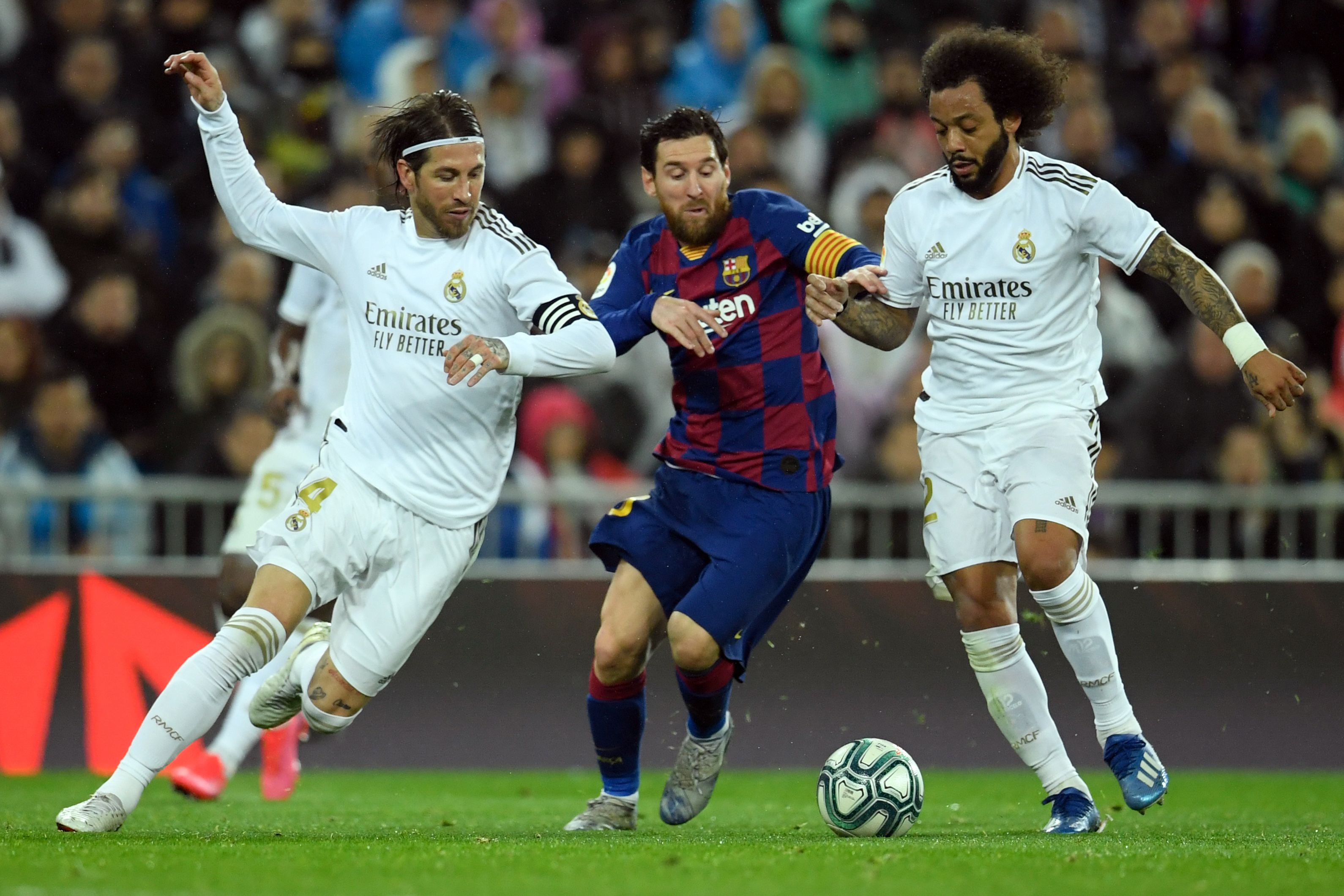 Laga La Liga antara Barcelona dan Real Madrid.