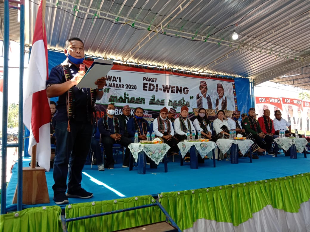 Deklarasi pasangan calon bupati dan wakil bupati Manggarai Barat Edi-Weng