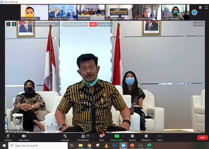 Mentan Syahrul Yasin Limpo memimpin MSPP Vol. 20 dari AWR Kementan di Jakarta.