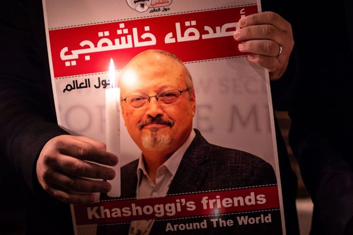 Poster jurnalis Jamal Khashoggi  