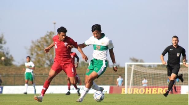 Laga Timnas U-19 melawan Qatar.
