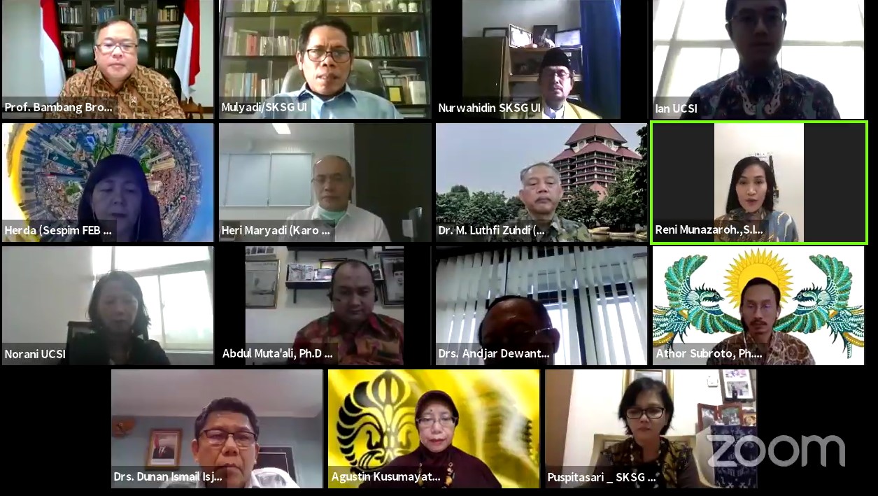 Peluncuran virtual Program Studi Kajian Stratejik dan Global pada Program Doktor (S3) Sekolah Kajian Stratejik dan Global (SKSG UI)