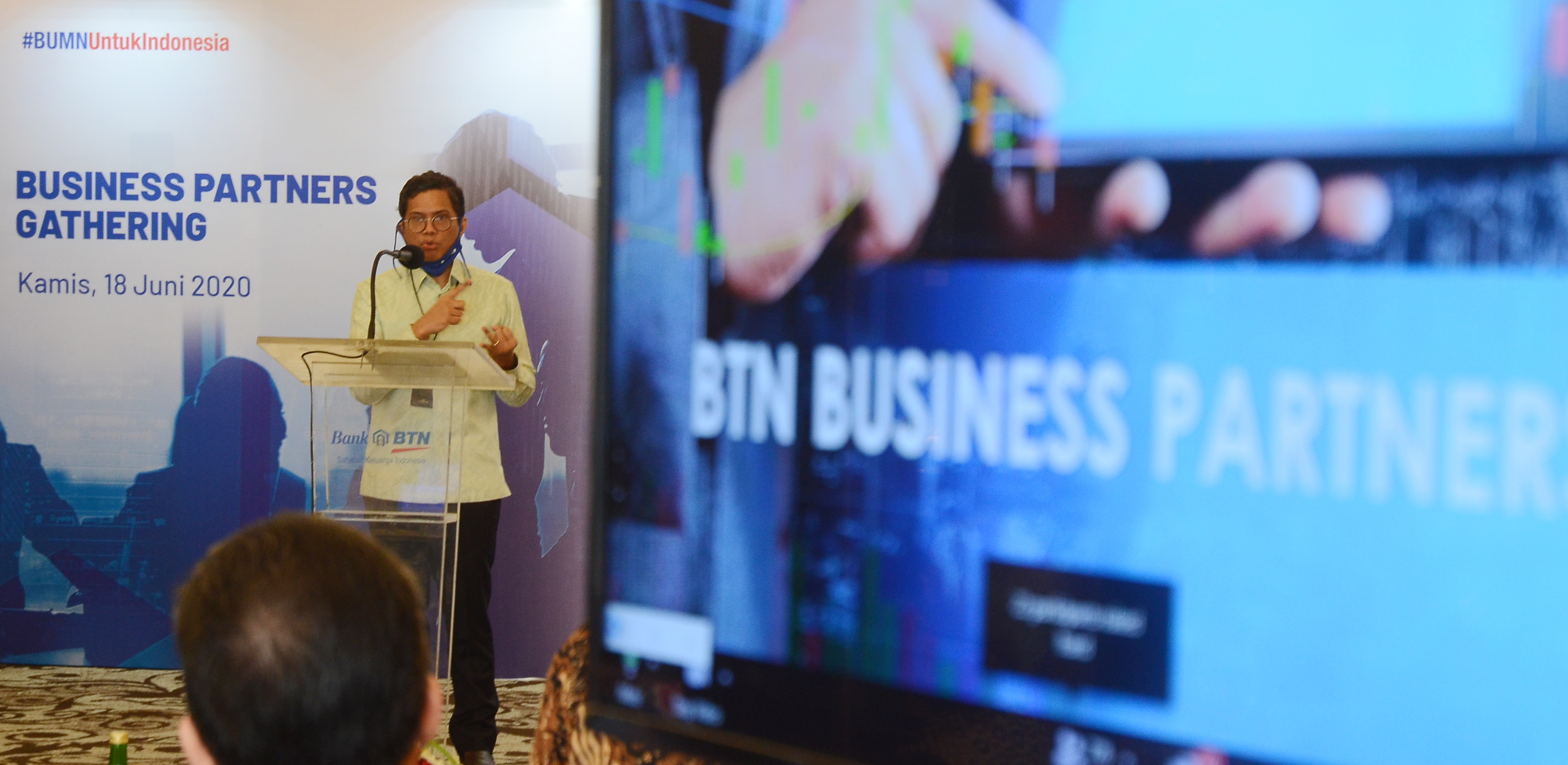 Whistle Blower System bertajuk WBS BTN SIIPS dan e-Mitra Operation di hadapan para stakeholder, di antaranya REI, Apersi, Himperra, IPPAT, 