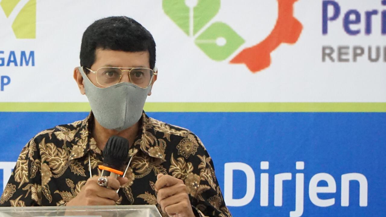 Direktur Jenderal Industri Logam, Mesin, Alat Transportasi, dan Elektronika (ILMATE) Kemenperin Taufiek Bawazier memberikan sambutan.