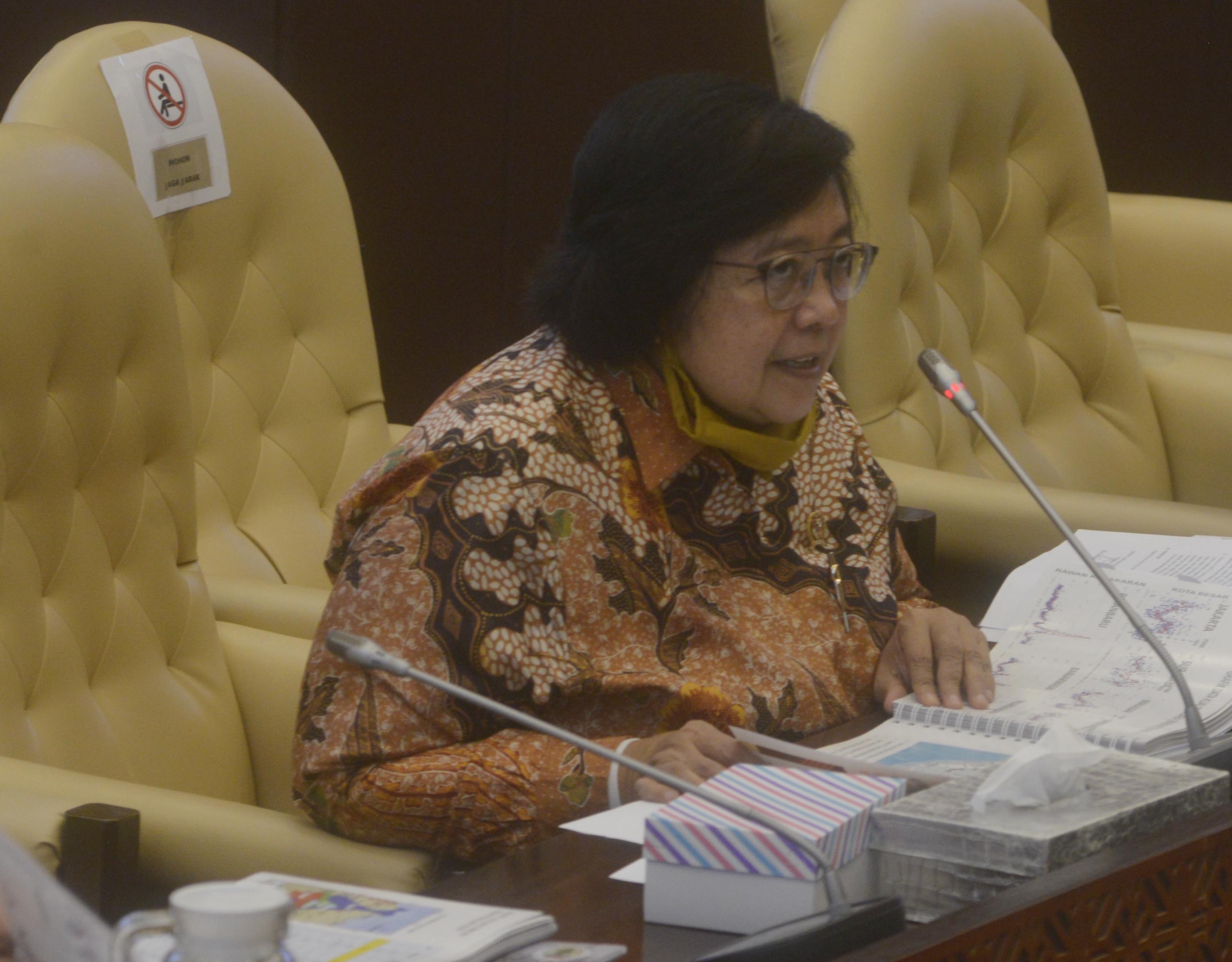 MENTERI Lingkungan Hidup dan Kehutanan (LHK) Siti Nurbaya 