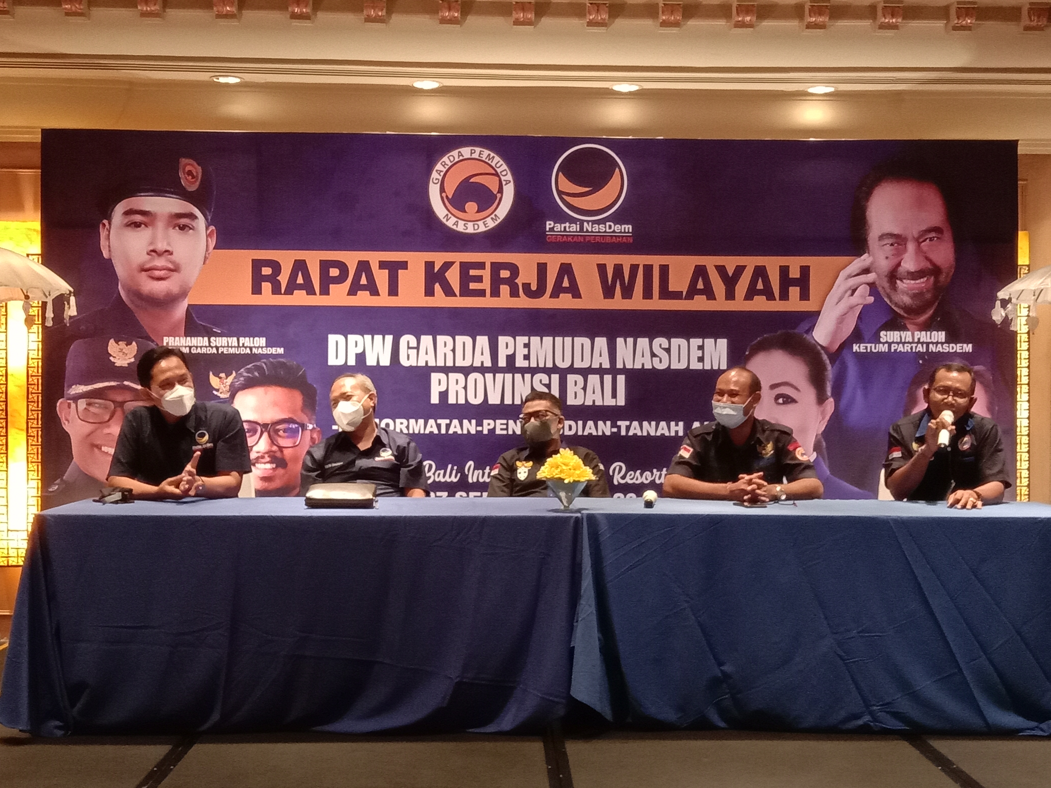 Rakerwil Garda Pemuda Nasdem Bali, di Hotel Intercontinental Jimbaran Bali, Minggu (27/9)