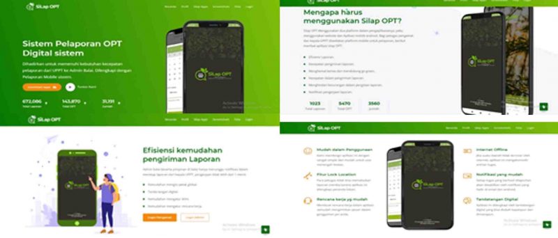 Sistem pelaporan proses analisis serangan organisme pengganggu tanaman (OPT) dengan menggunakan aplikasi.