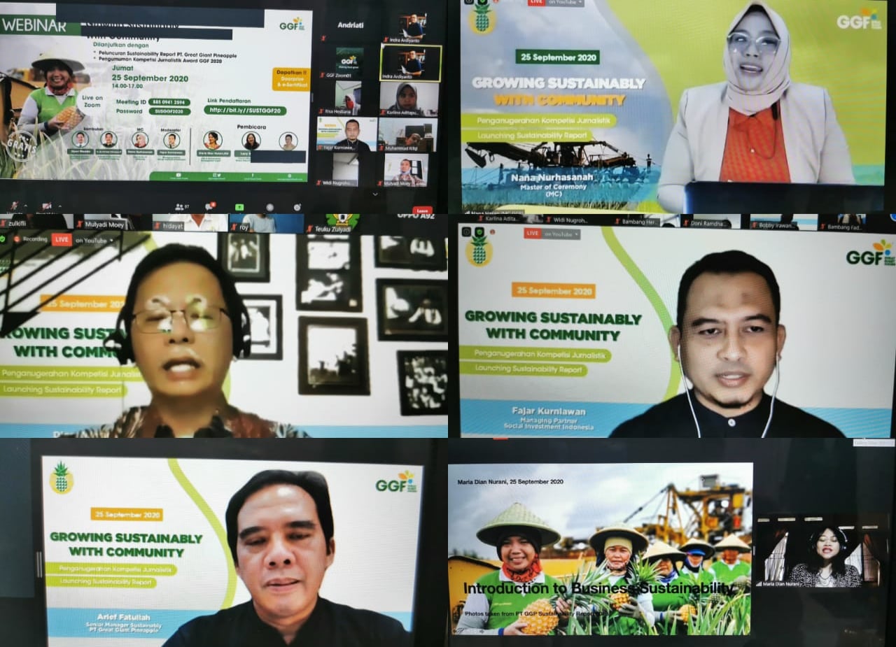 CSR & Sustainability Management Expert Maria Dian, Country Program Managers GRI Lany Harijanti dan Kepala Bapedda Provinsi Lampung Fredy.