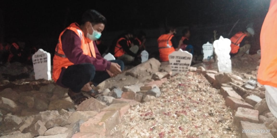 Hukuman berdoa di pemakaman korban covid-19 bagi pelanggar aturan Bermasker. 